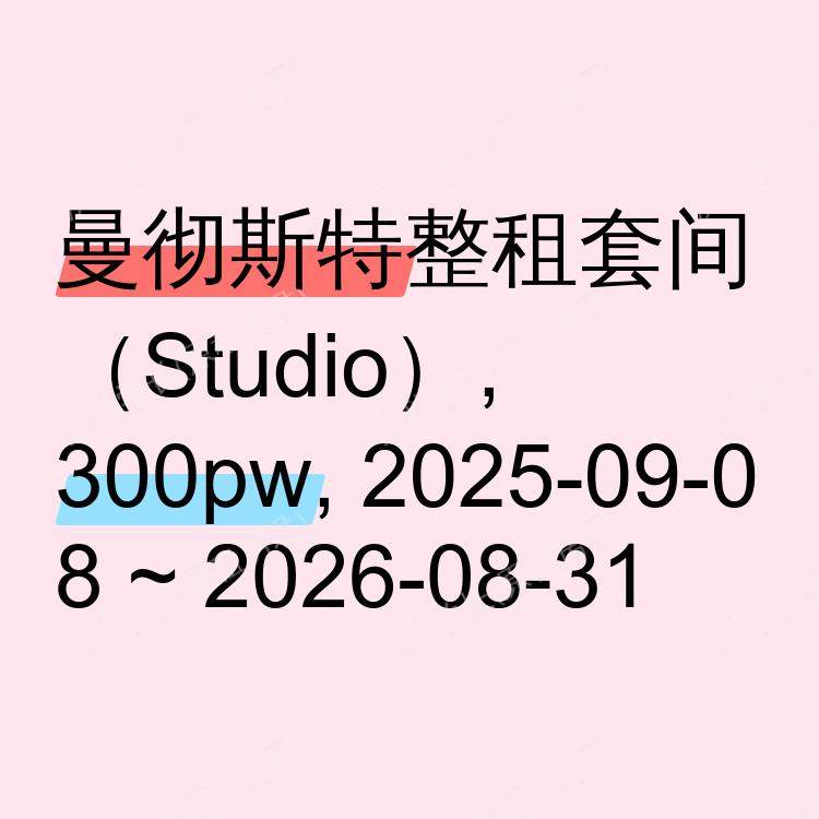 曼彻斯特求租