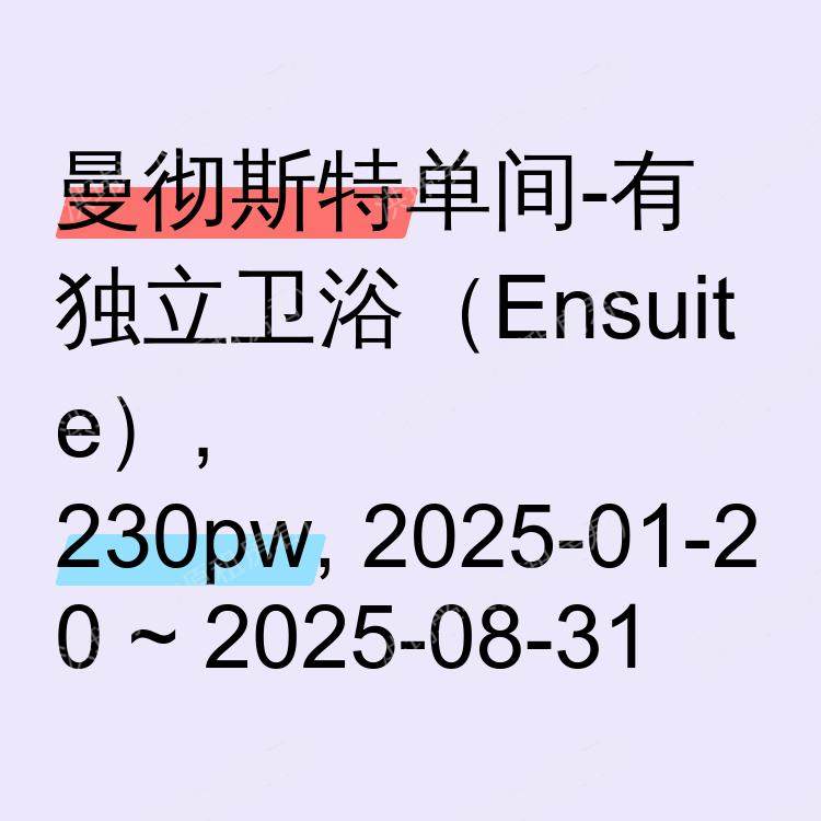 曼彻斯特求租
