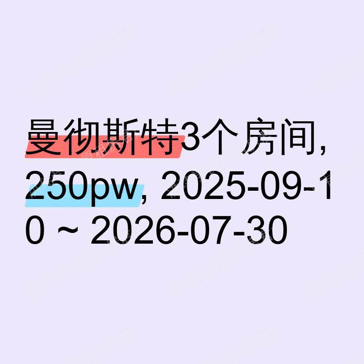 曼彻斯特求租
