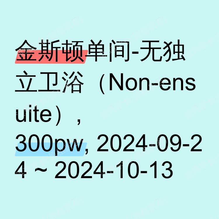 金斯顿求租