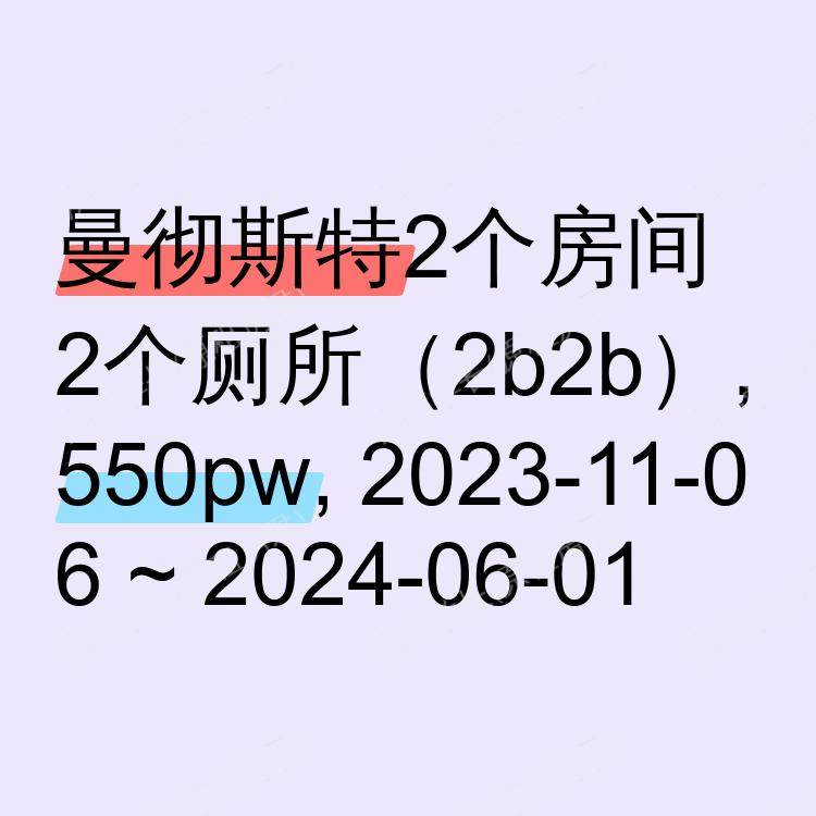 曼彻斯特求租