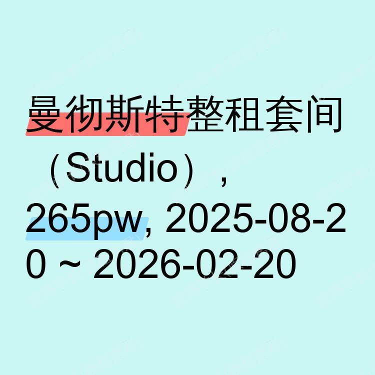曼彻斯特求租