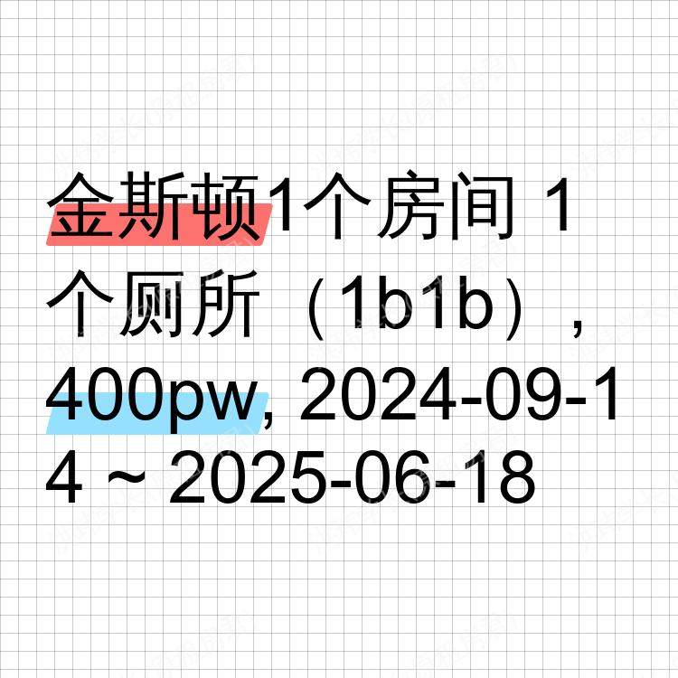 金斯顿求租