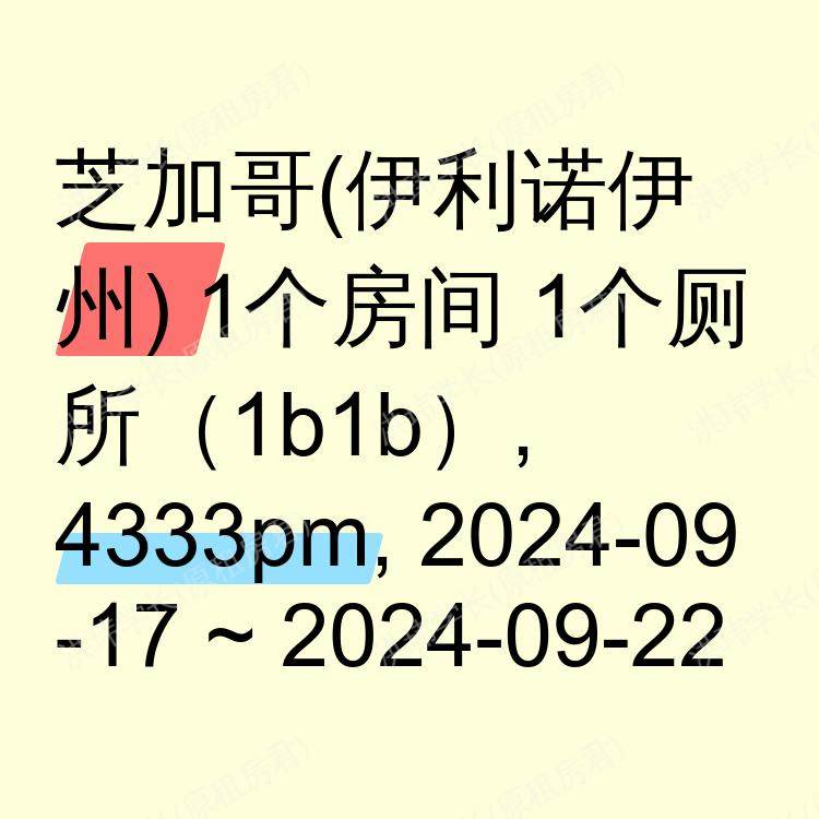 芝加哥(伊利诺伊州)求租