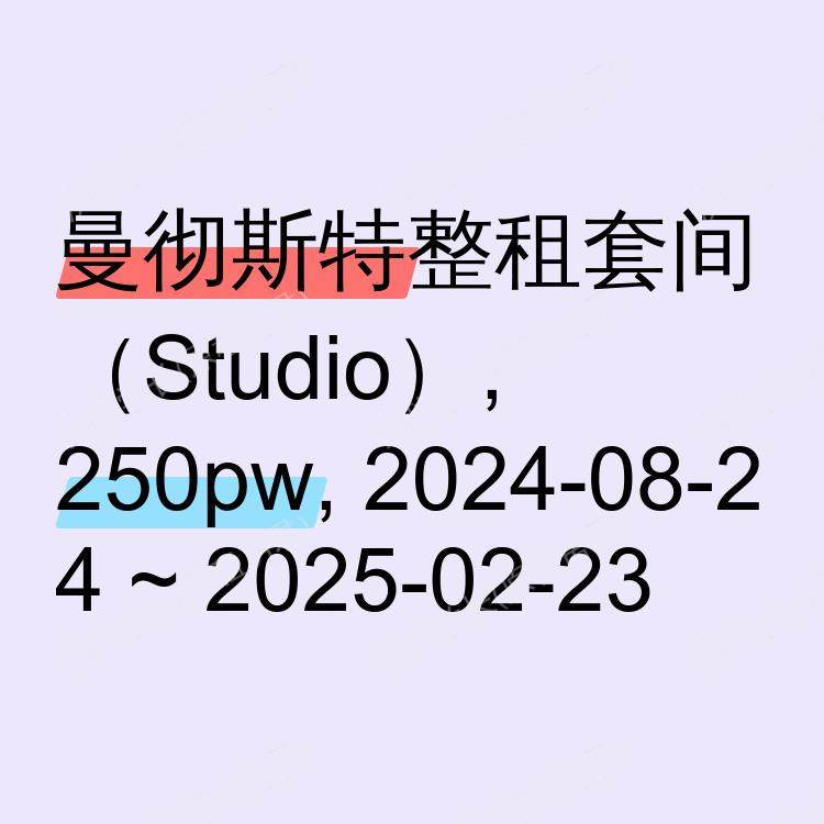 曼彻斯特求租