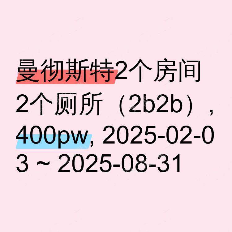 曼彻斯特求租