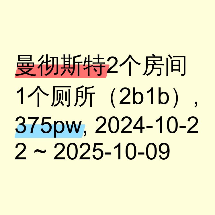 曼彻斯特求租
