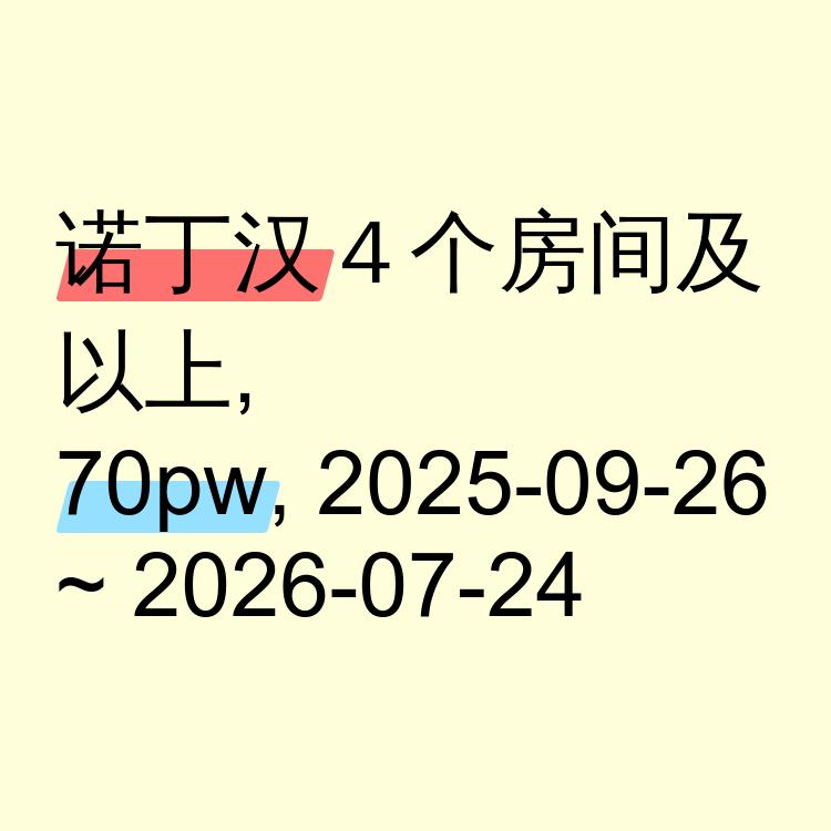 诺丁汉求租