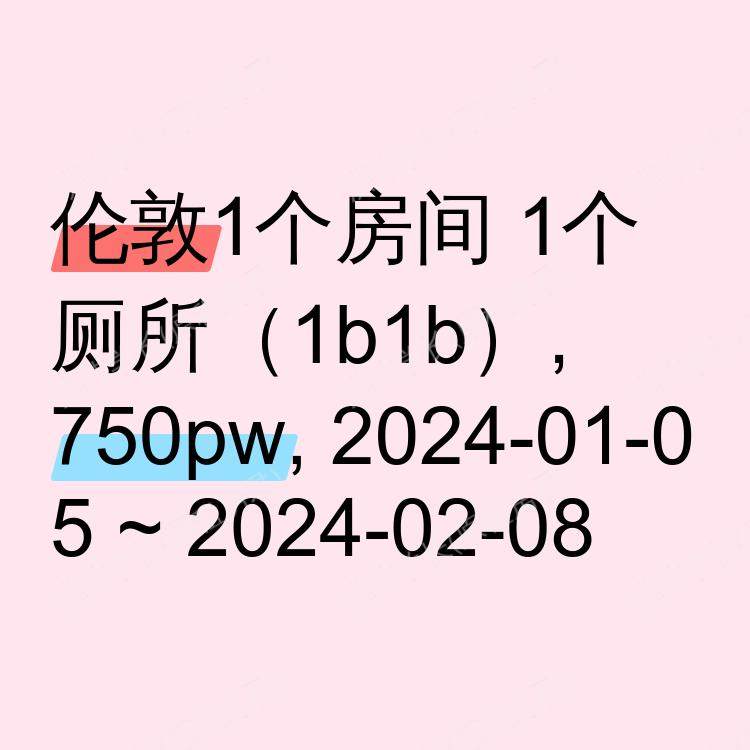 伦敦求租