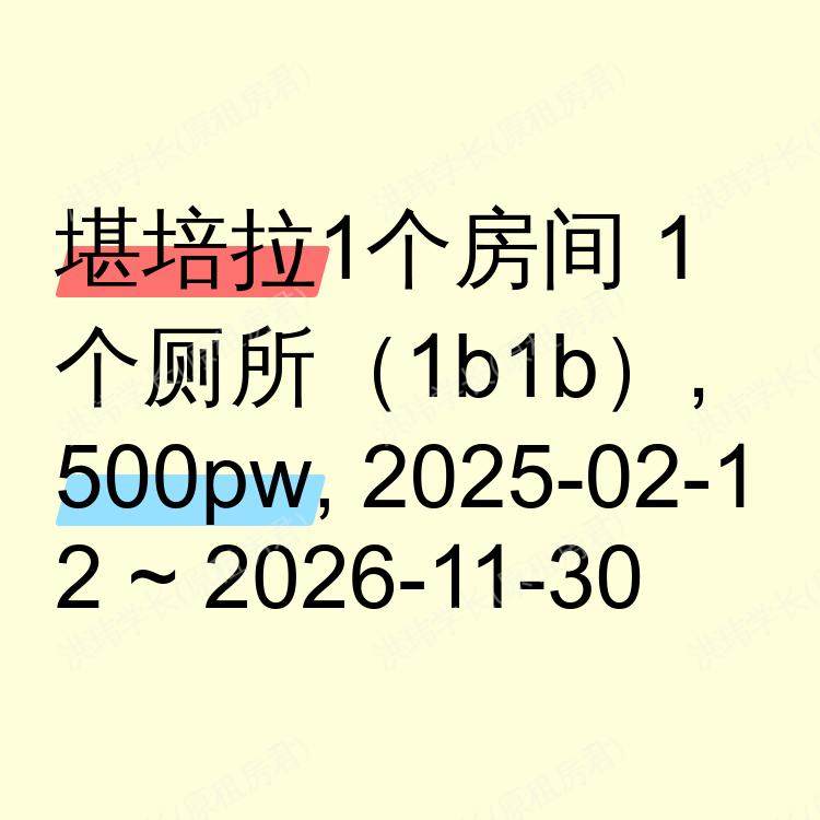 堪培拉求租