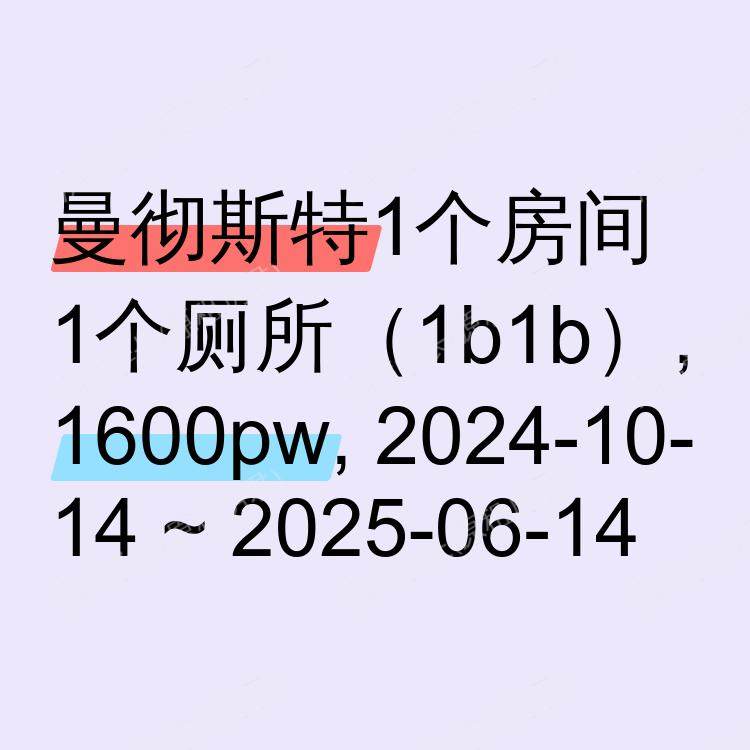 曼彻斯特求租