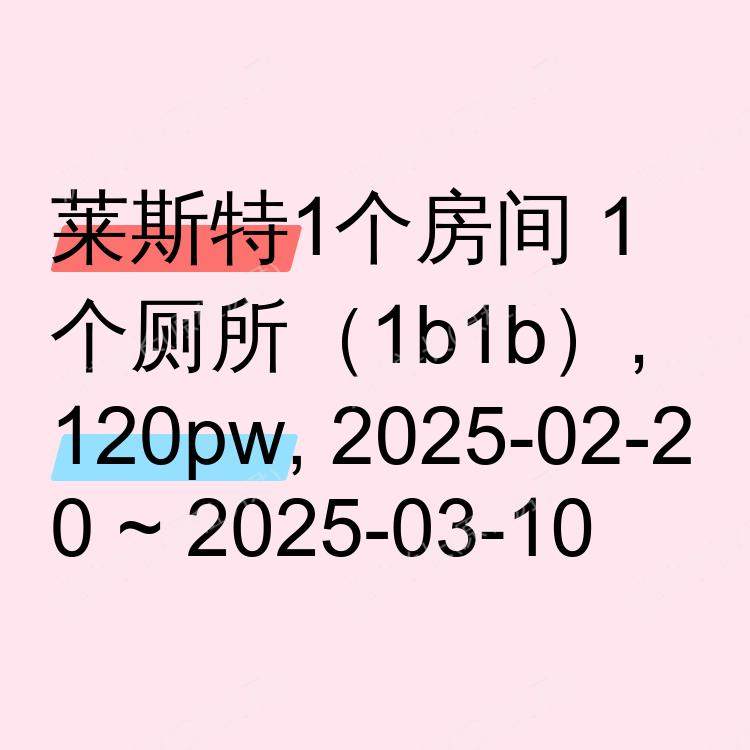 莱斯特求租