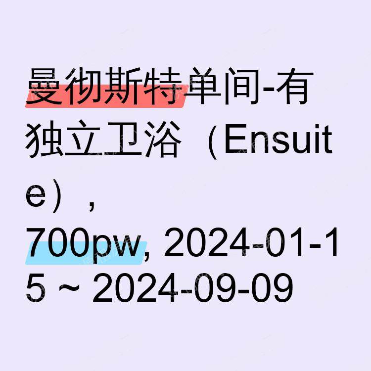 曼彻斯特求租