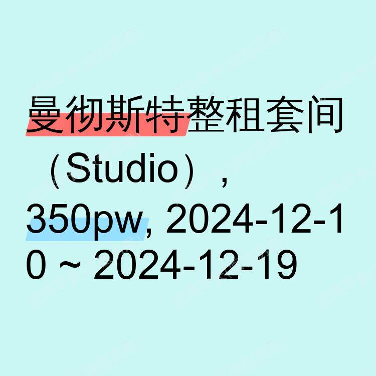 曼彻斯特求租