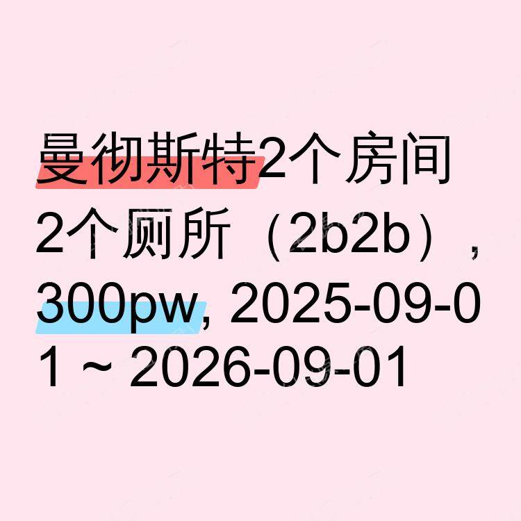 曼彻斯特求租