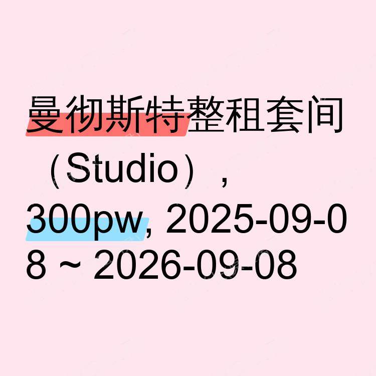 曼彻斯特求租