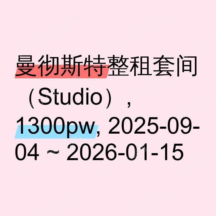 曼彻斯特求租