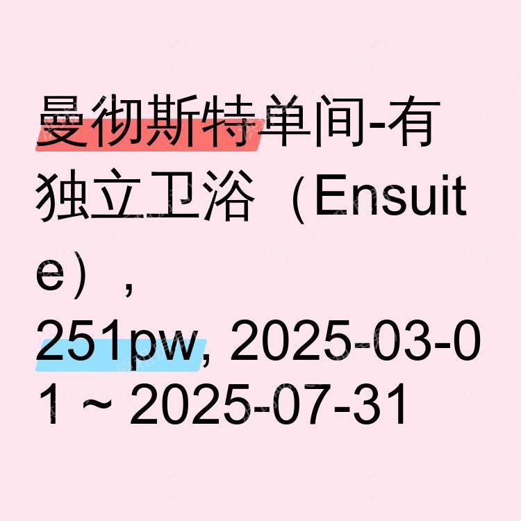 曼彻斯特求租