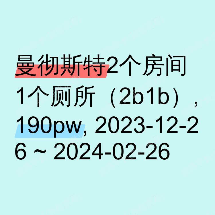 曼彻斯特求租