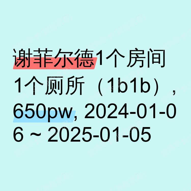 谢菲尔德求租
