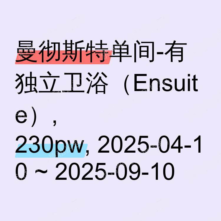 曼彻斯特求租