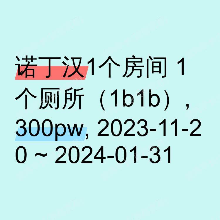 诺丁汉求租