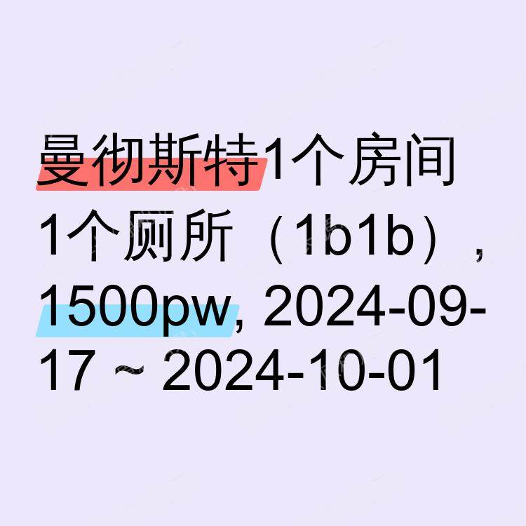 曼彻斯特求租