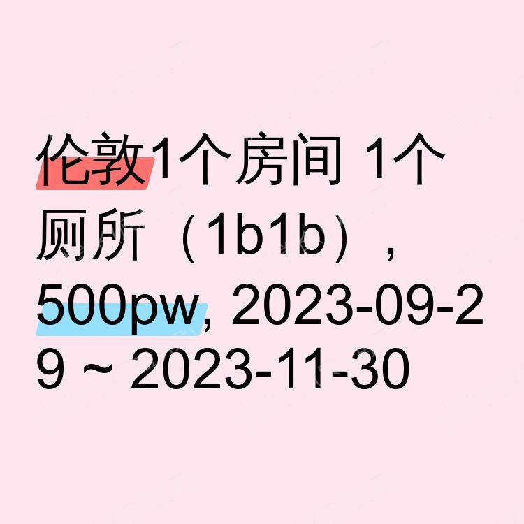 伦敦求租