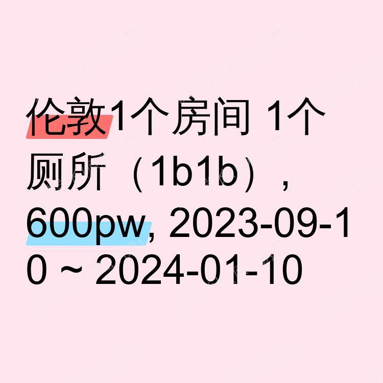 伦敦求租