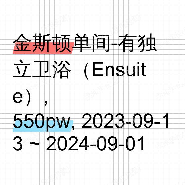 金斯顿求租