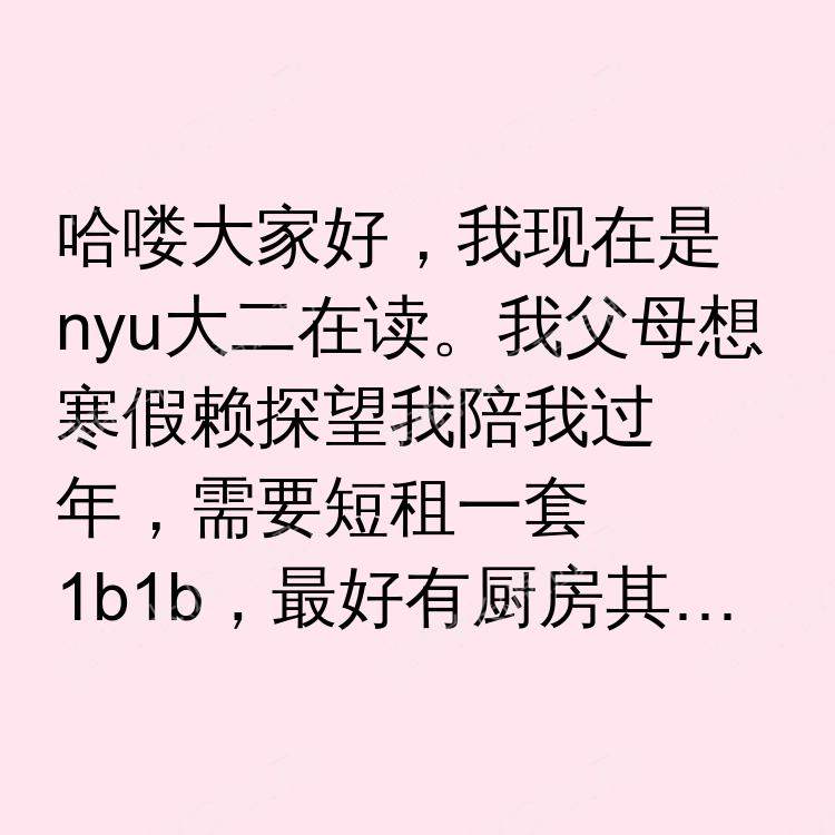 纽约(纽约州)求租