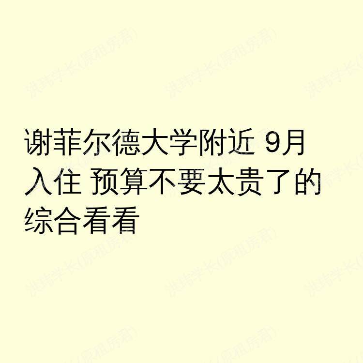 谢菲尔德求租