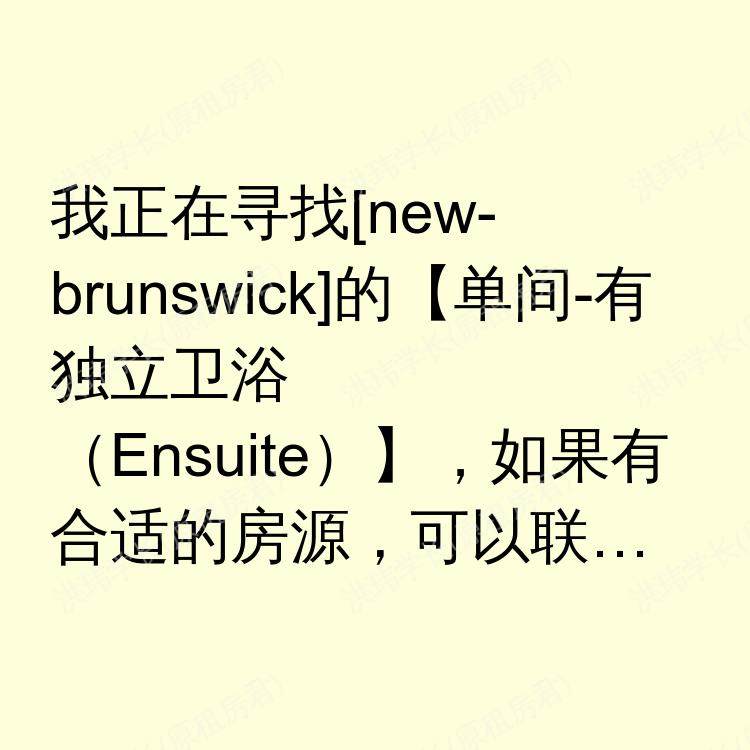 新布伦瑞克(新泽西州)求租