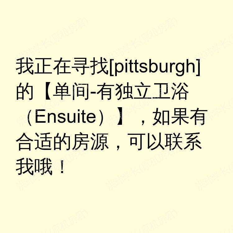 匹兹堡(宾夕法尼亚州)求租