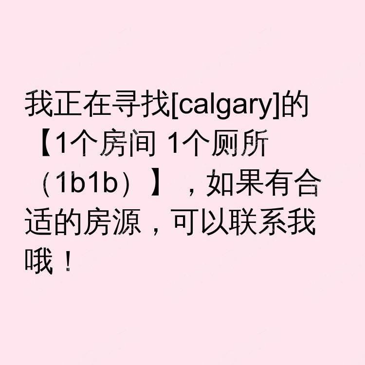 卡尔加里(阿尔伯塔省)求租