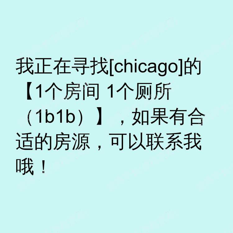 芝加哥(伊利诺伊州)求租