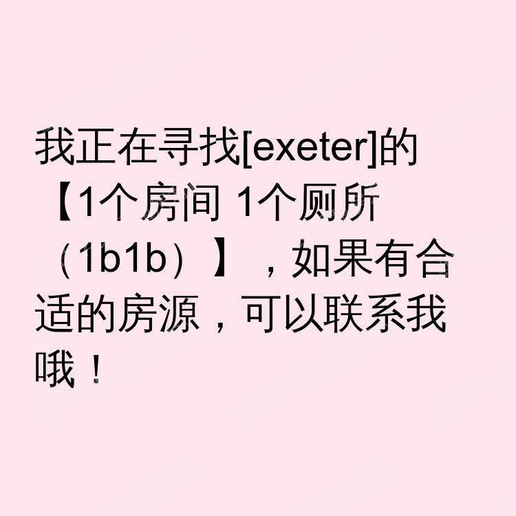 埃克塞特求租