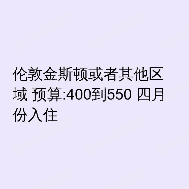 金斯顿求租