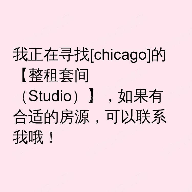 芝加哥(伊利诺伊州)求租