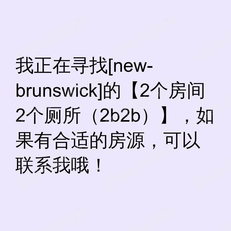 新布伦瑞克(新泽西州)求租