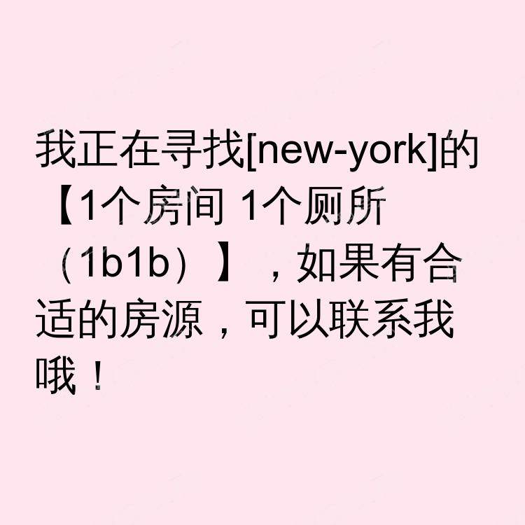 纽约(纽约州)求租