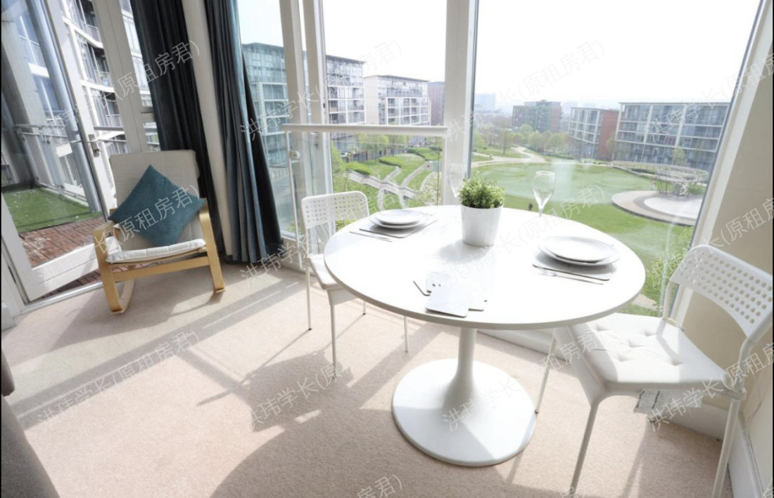 伯明翰市中心2b2b园景公寓整租带车位公寓