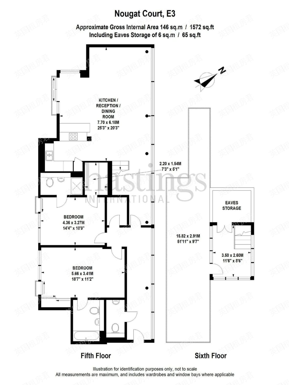 Flat 15, Nougat Court, 8 Taylor place公寓