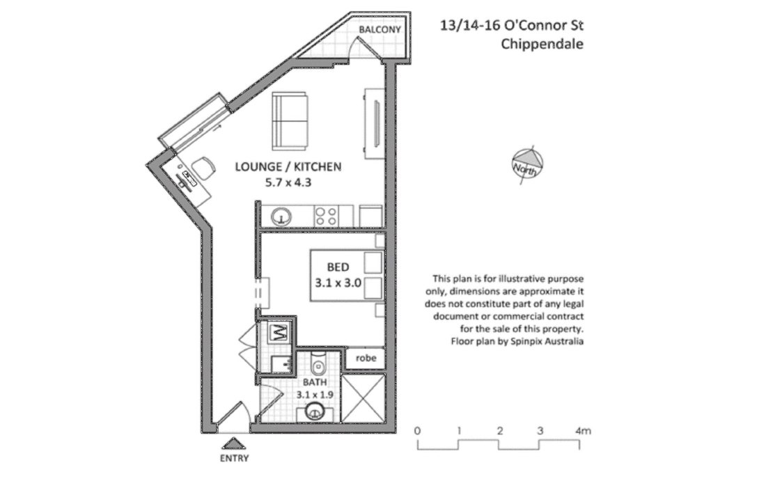 14-16O'Connor Street 可续租公寓