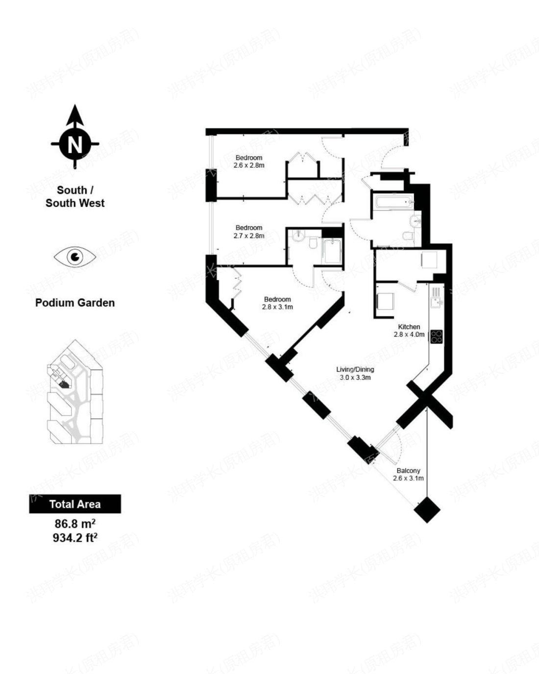 Canada Gardens(转租主卧)公寓