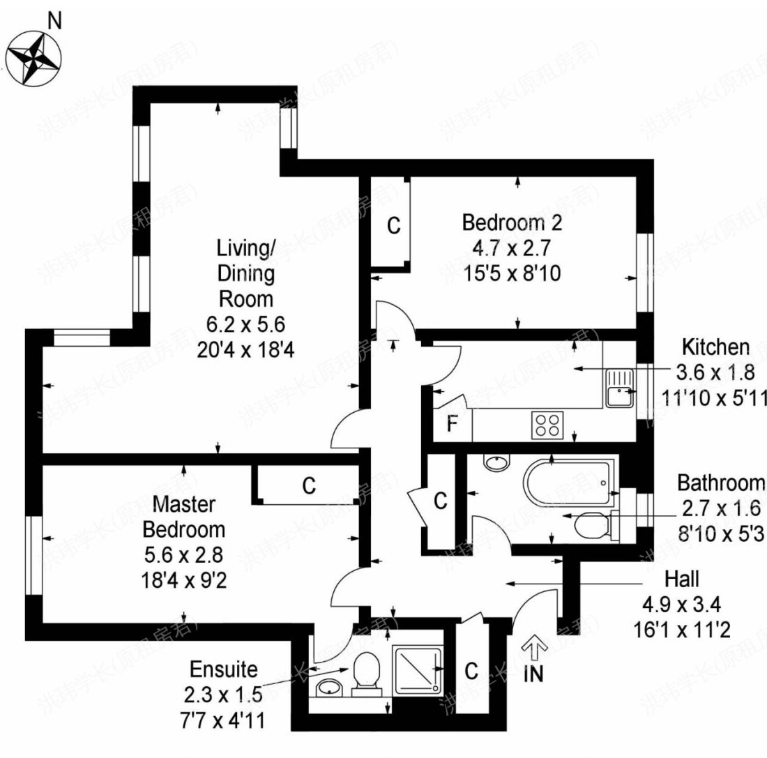 flat 8，12 partick bridge street公寓
